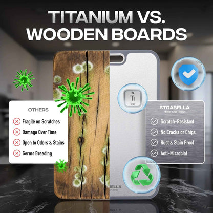 Strabella Titanium Cutting Board - Antibacterial and Scratch Resistant Mother's Day Gift Set